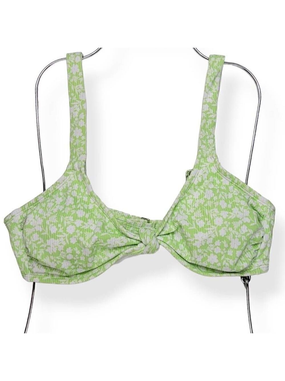Xhilaration Floral Ribbed Bikini Top XS 00